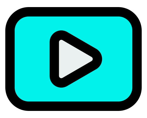 Teal green video icon